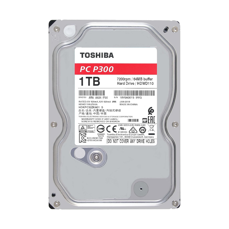 Накопичувач HDD Toshiba P300 1 TB Desktop PC Hard Drive (HDWD110UZSVA)